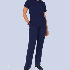 Navy Blue Mandala Scrub Pants